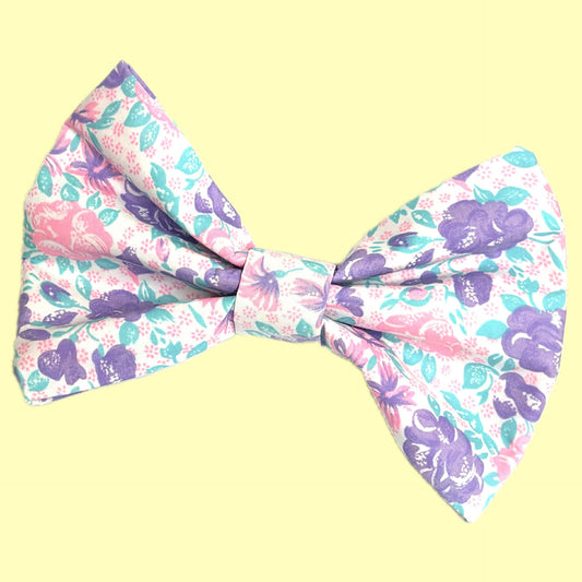 BEAUS AND BANDITS - DOGGY BOW TIE -FLOWERS - X-LARGE