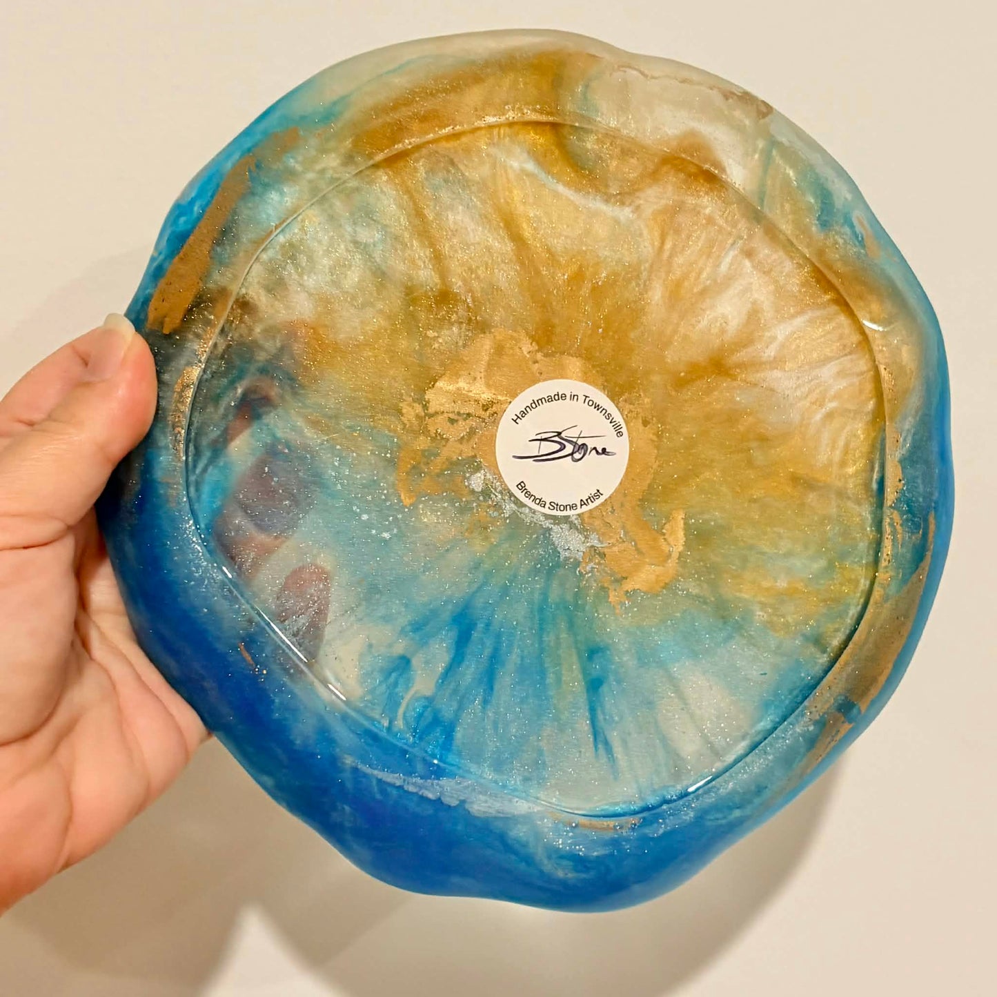BRENDA STONE ART - Round Rockpool Resin Plate 2