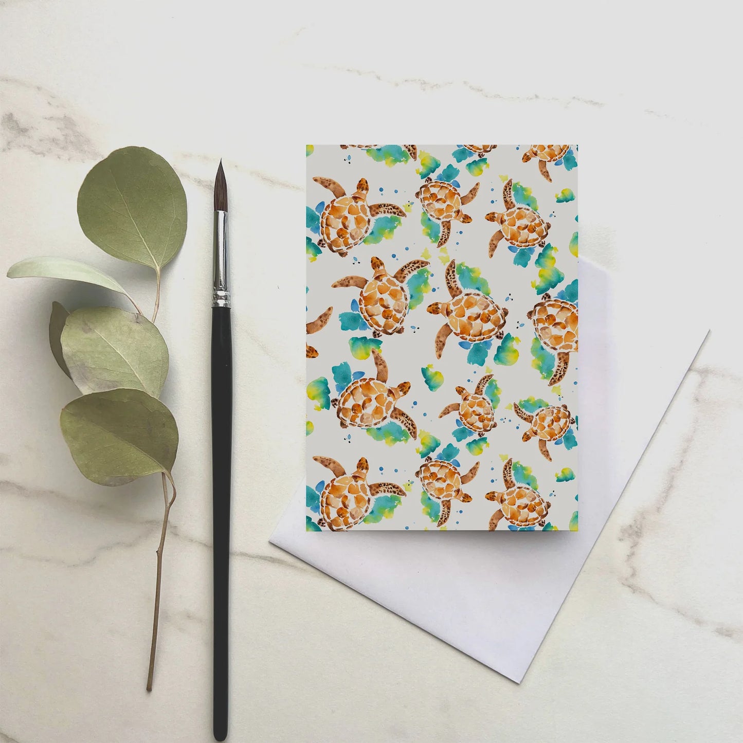 ESZTER'S CREATIONS- "Turtles"- Greeting Card