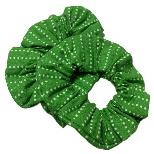 MUMMA WHOOPEE - "Spotty Green" REGULAR SCRUNCHIES