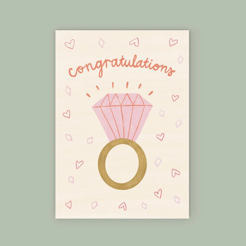 LAUREN SISSONS STUDIO- "Congratulations Ring" Engagement Card