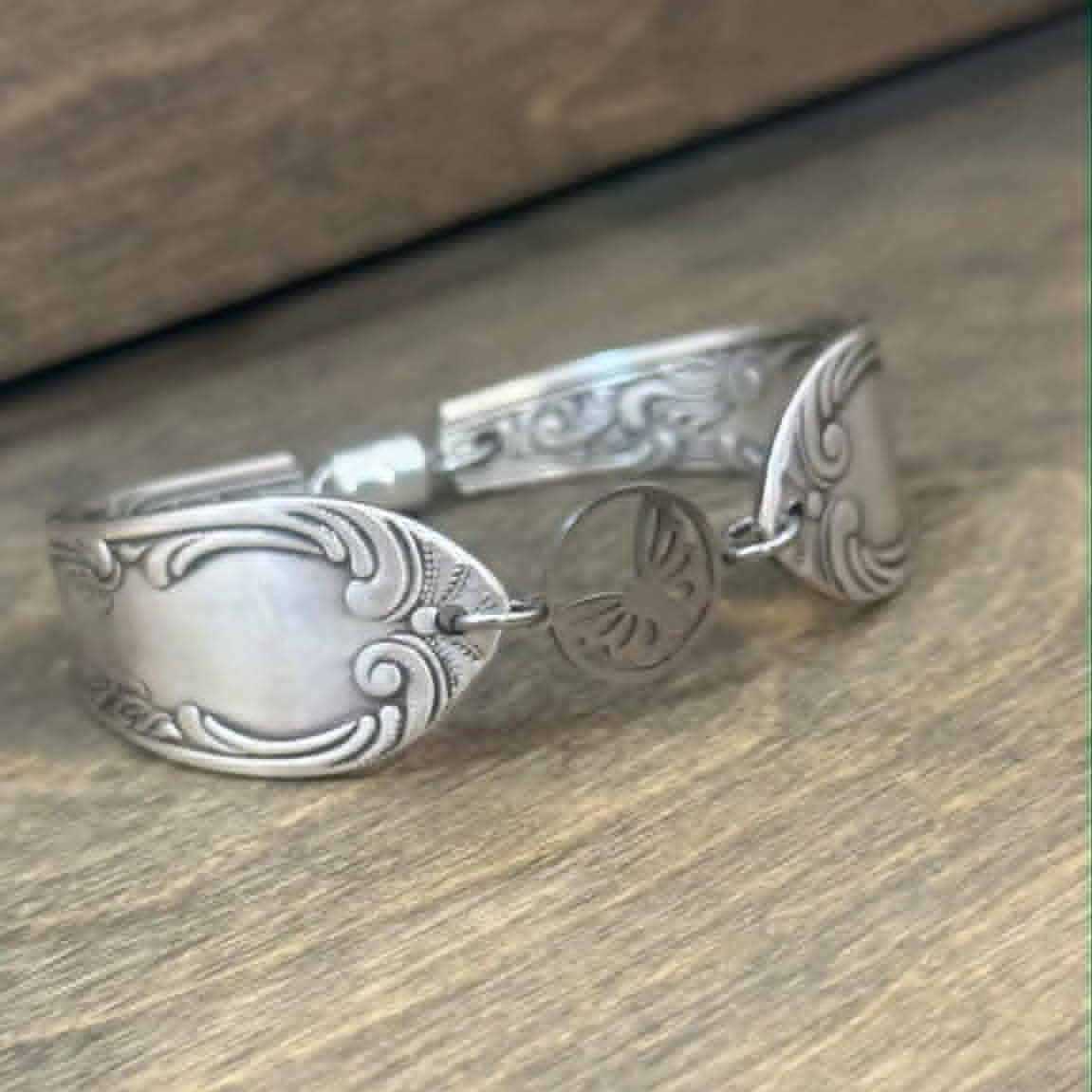 MOLLY MADE- Butterfly and Silverware Handle Bracelet
