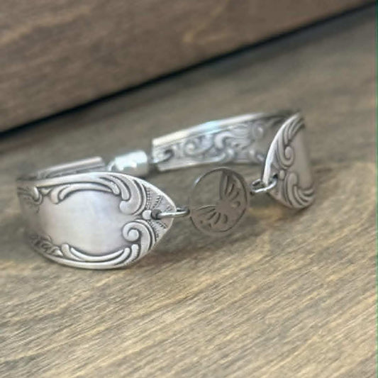 MOLLY MADE- Butterfly and Silverware Handle Bracelet
