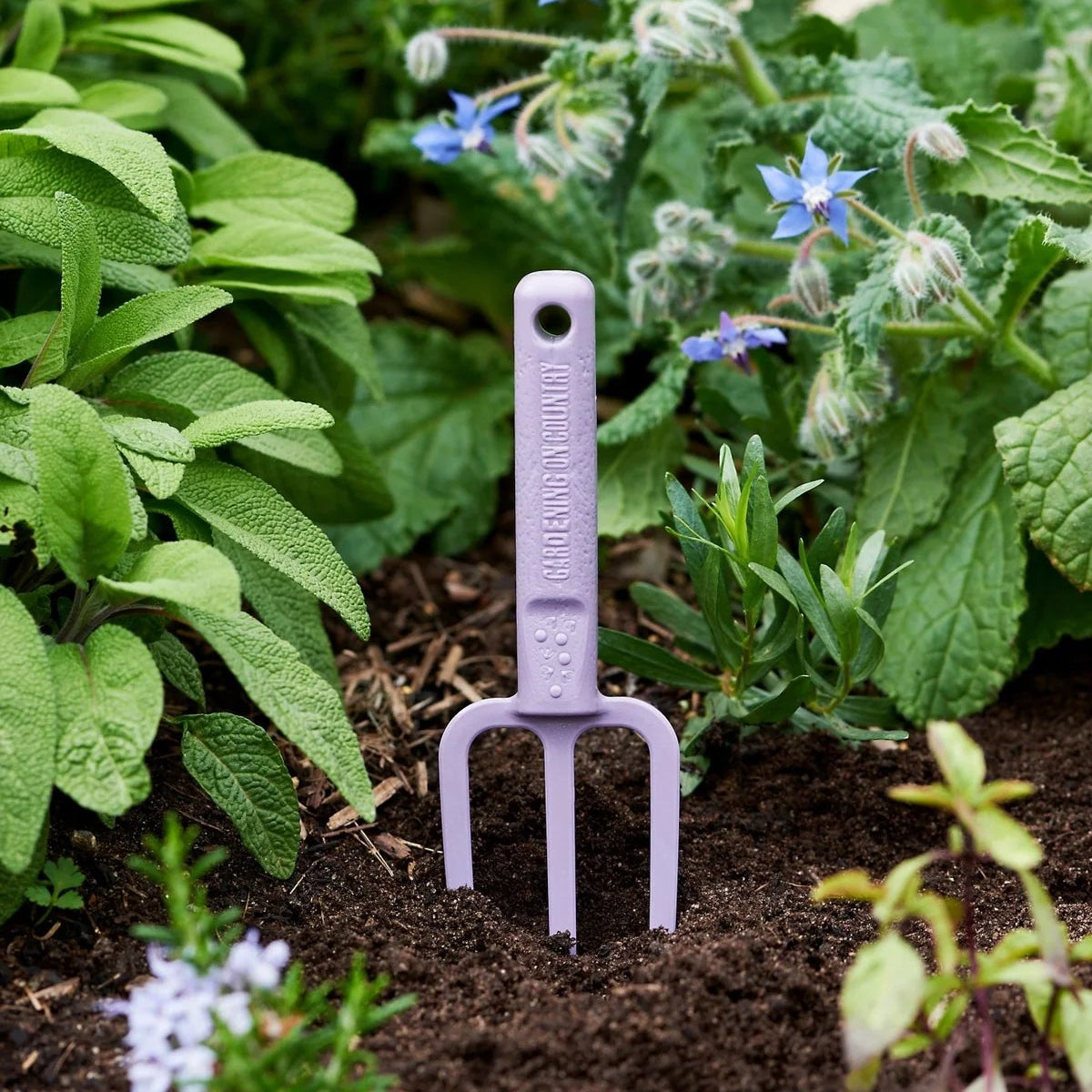 GARDENING ON COUNTRY - Chicky Kids Garden Fork Kakadu Green — Recycled Plastic, Australian Made