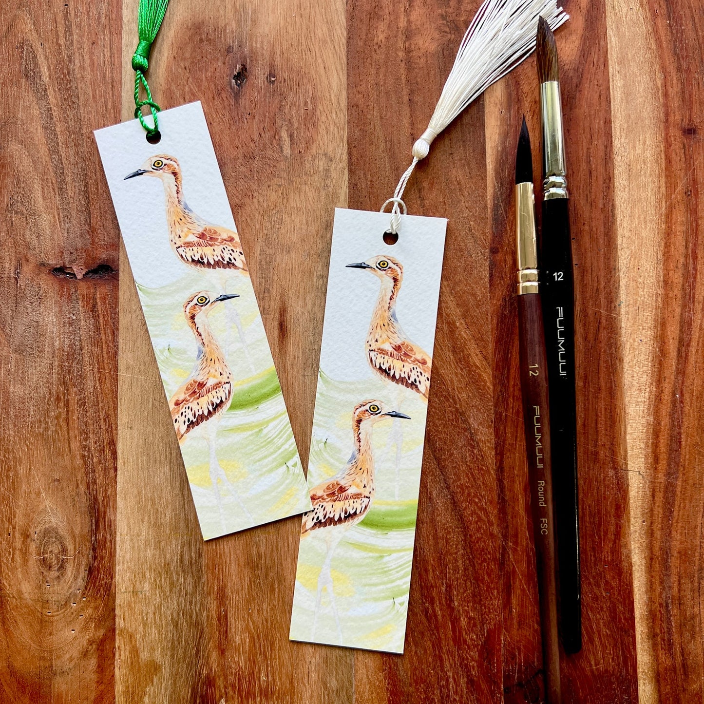 ESZTER'S CREATIONS- "Bush Stone Curlew" Bookmark- Textured Paper