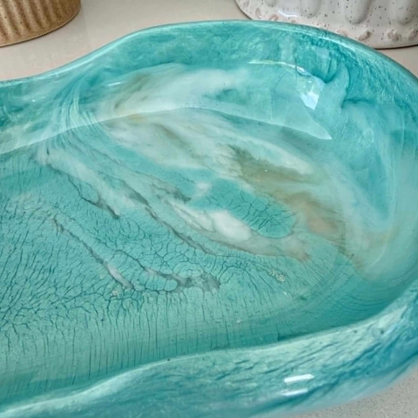 BRENDA STONE ART - Large Ocean Pool Bowl 2