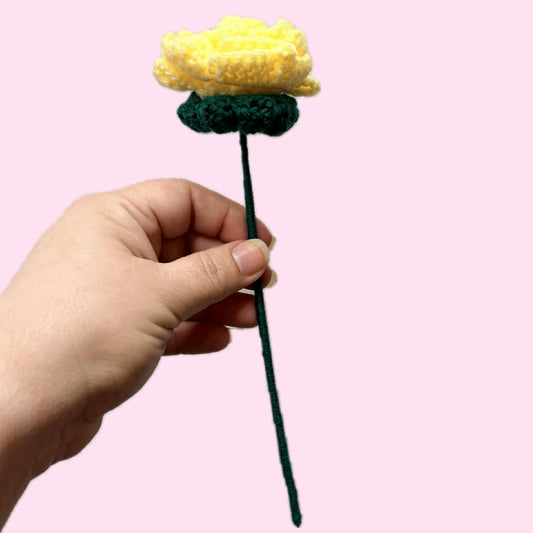 HOOKED BY JEN- Single Flower Pastel Yellow