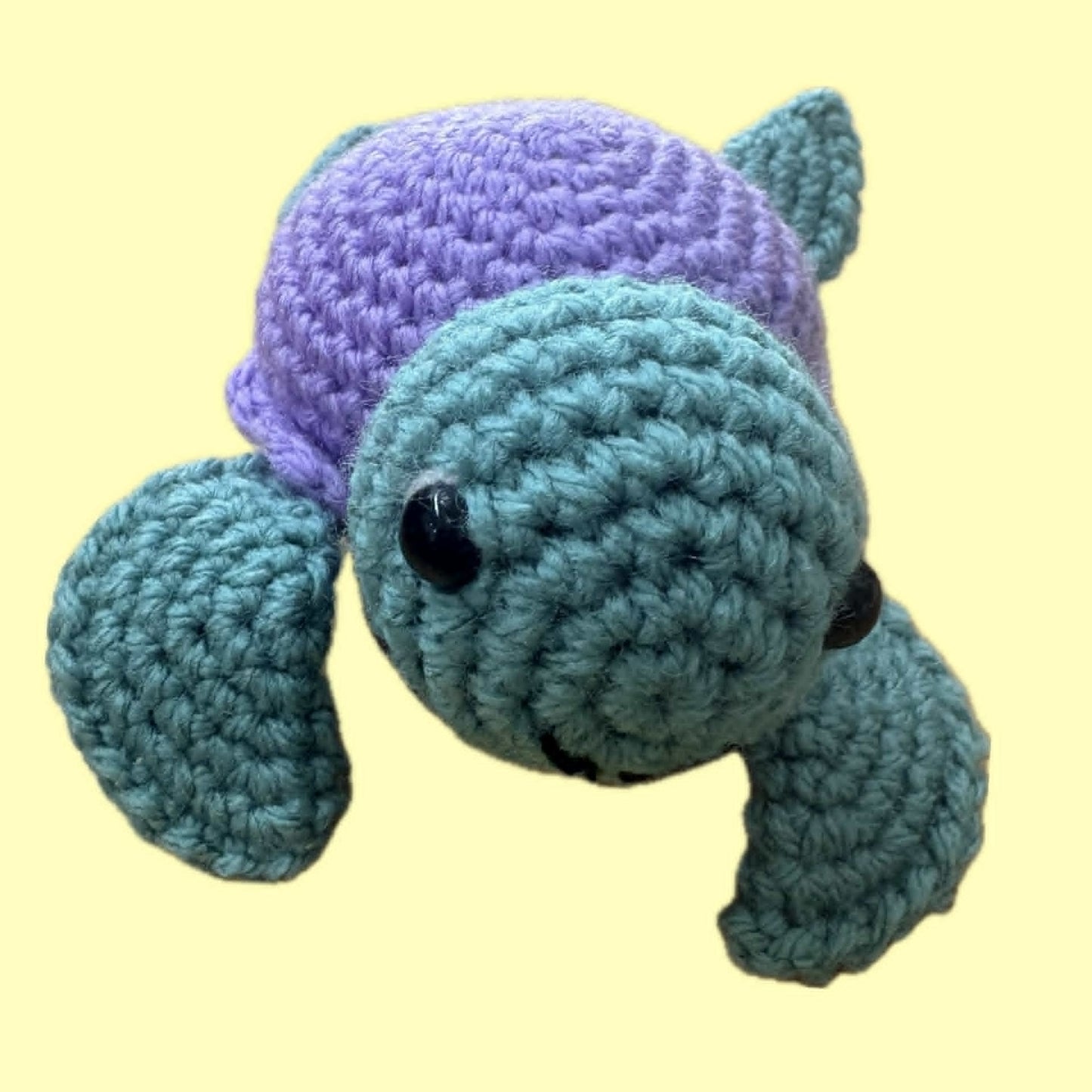 BEAKNITS-Crocheted Turtle - Lavender Shell