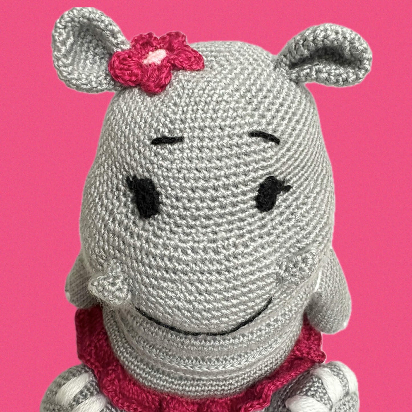 HOOKED BY JEN- Gloria Crochet Stacking Hippo