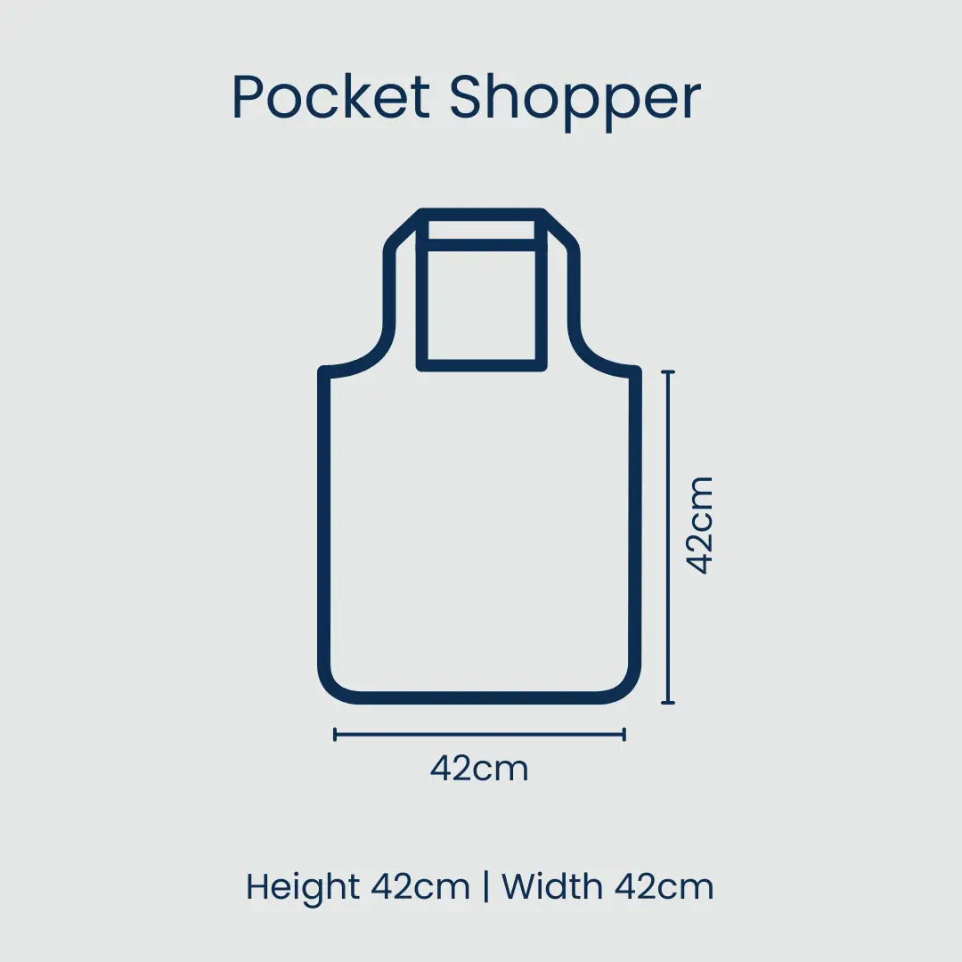 PROJECT TEN - "Blue Stripe" Folding Pocket Shopper