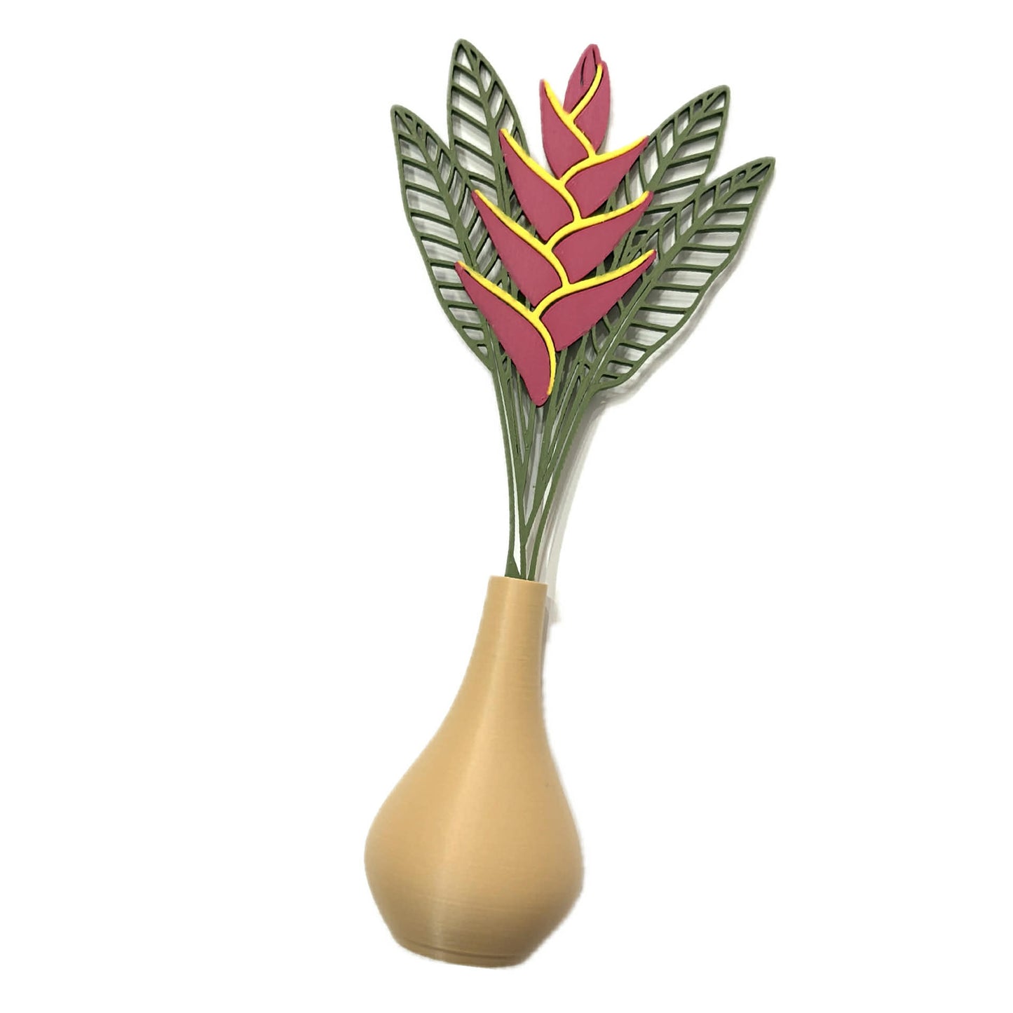 DWAYNSKI.3D - HELICONIA - MAGNETIC BUD VASE WITH PRINTED FLOWER STEM
