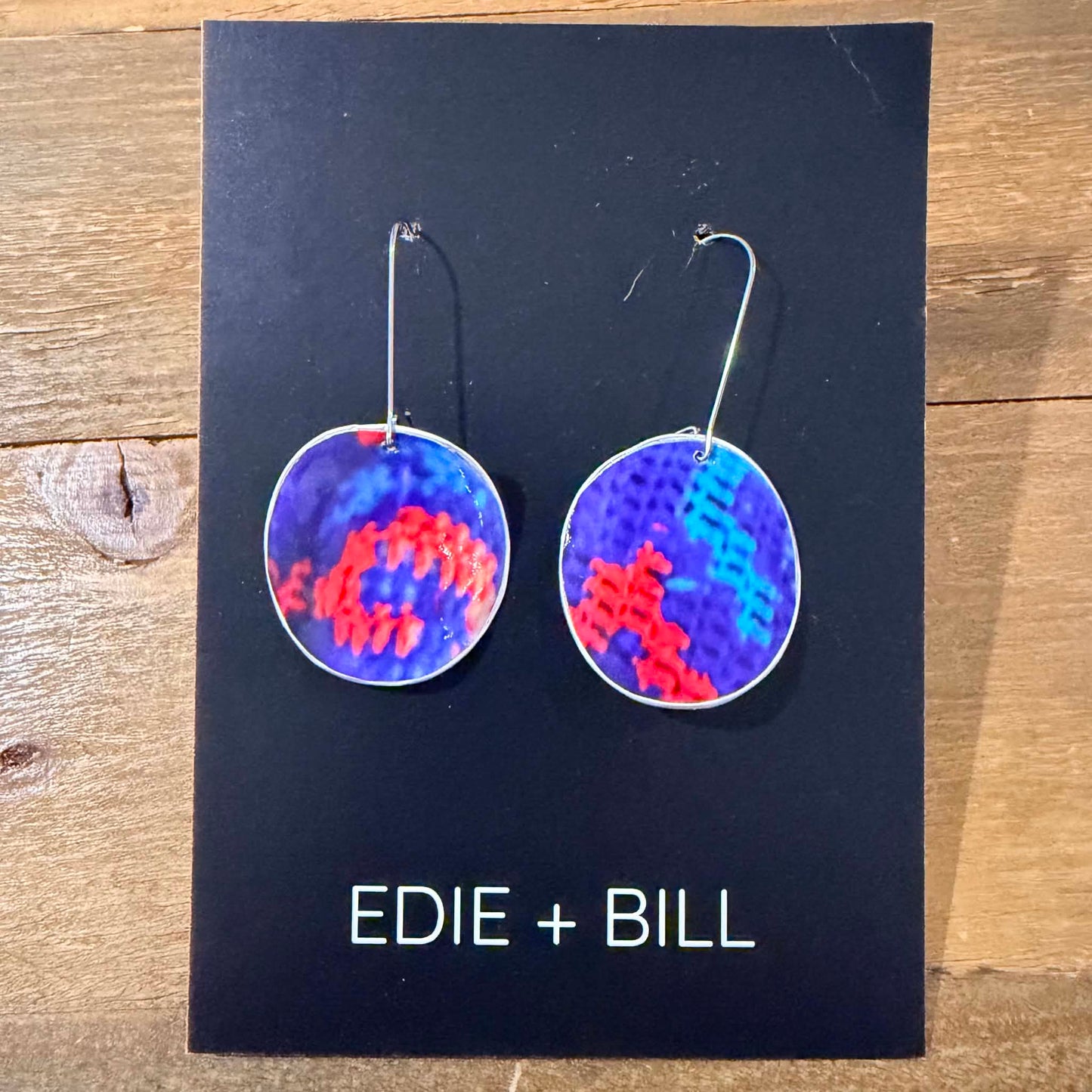 EDIE & BILL- TRUVY SINGLE DROP- Recycled Coffee Pod & Magazine Earrings
