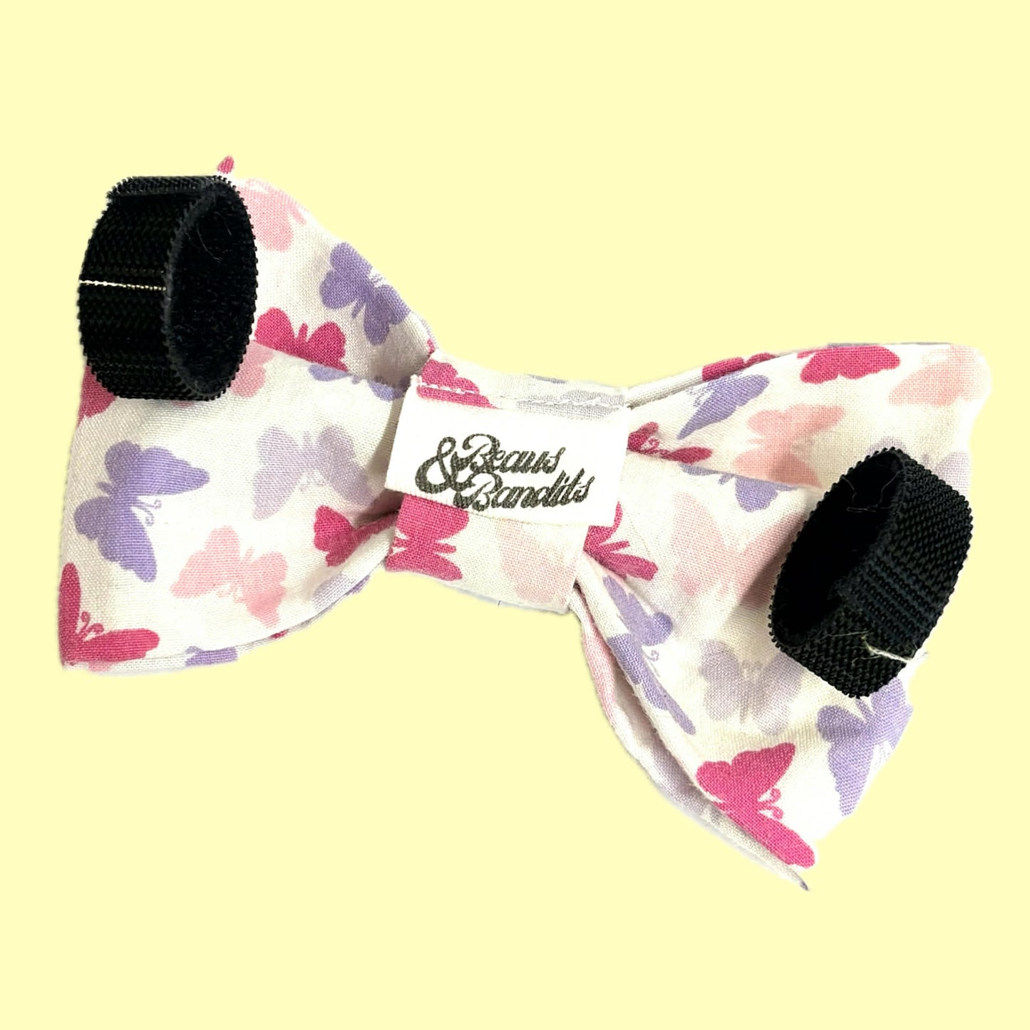 BEAUS AND BANDITS - DOGGY BOW TIE - BUTTERFLIES - MEDIUM