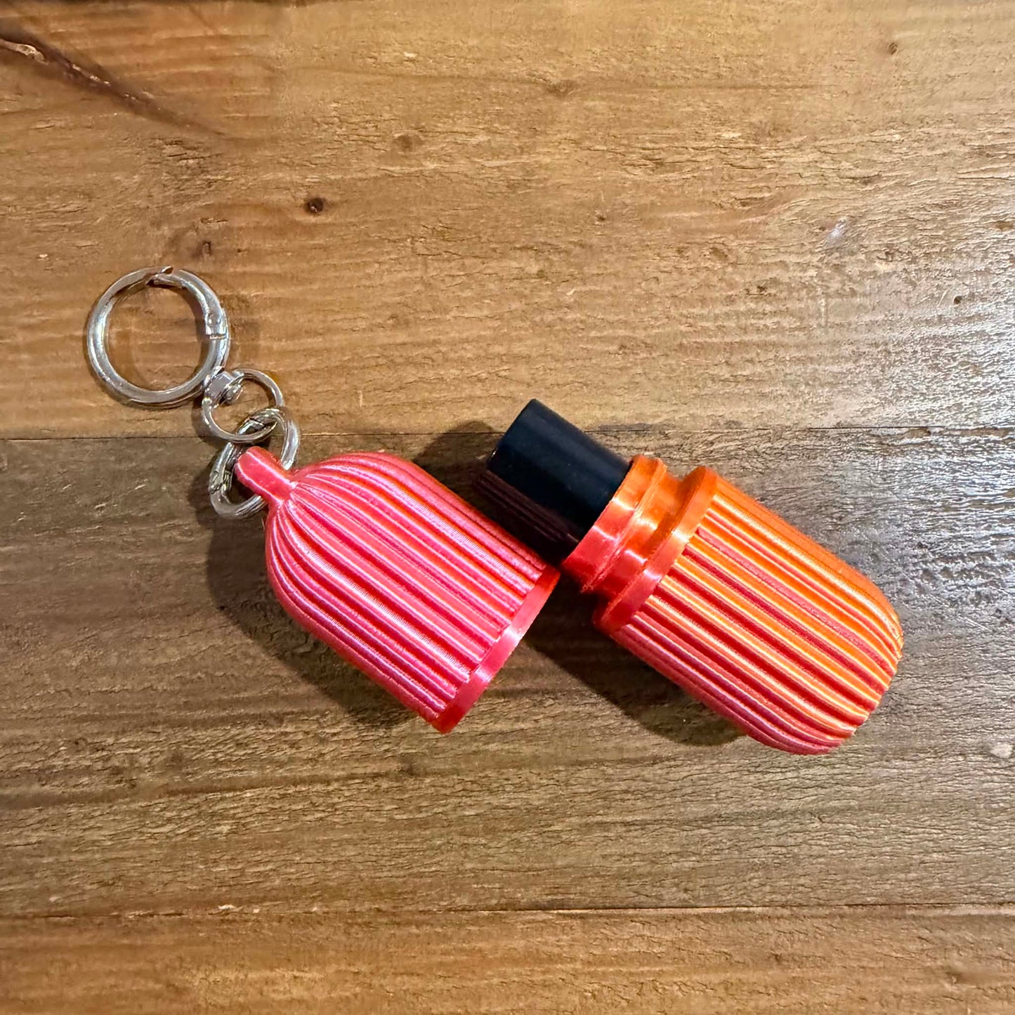 DWAYNSKI.3D - NEON PINK - LIPPIA Lip Balm/Lipstick Holder Keychain