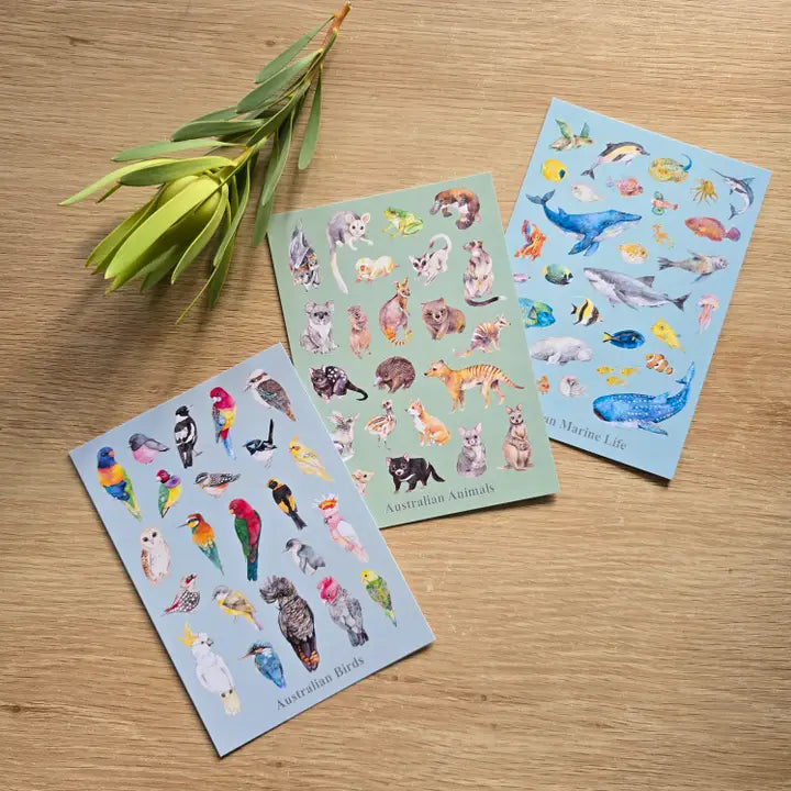WATERCOLOURS BY CAT- Australian Animals - Recycled Postcard