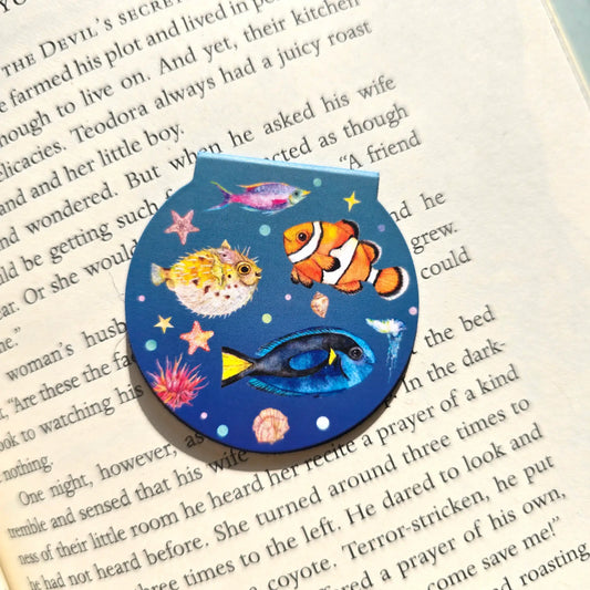 WATERCOLOURS BY CAT- Reef Fish Shark- Australian Marine Animal Magnetic Bookmark