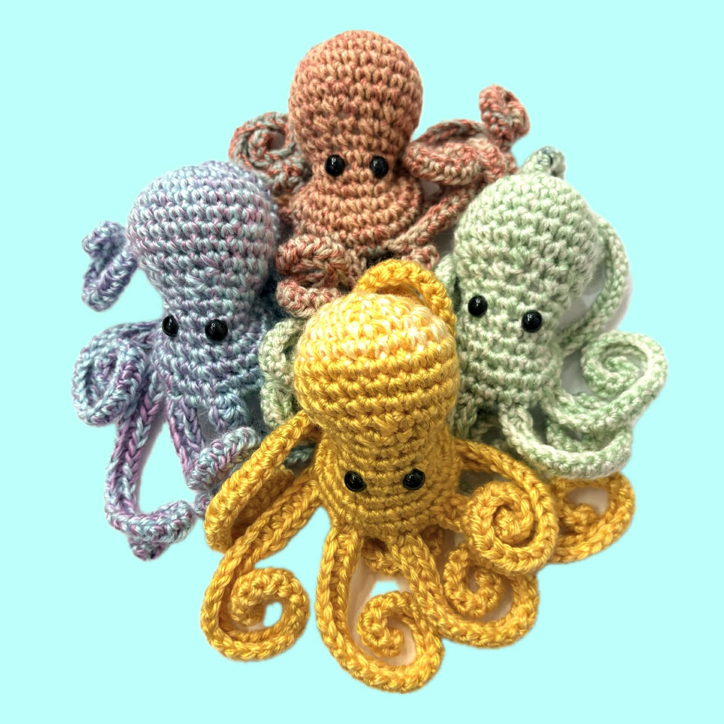 BEAKNITS- CROCHETED OCTOPUS - golden yellows