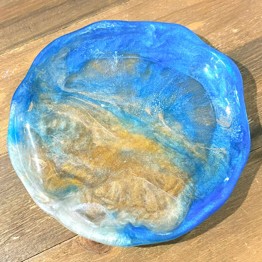 BRENDA STONE ART - Round Rockpool Resin Plate 2