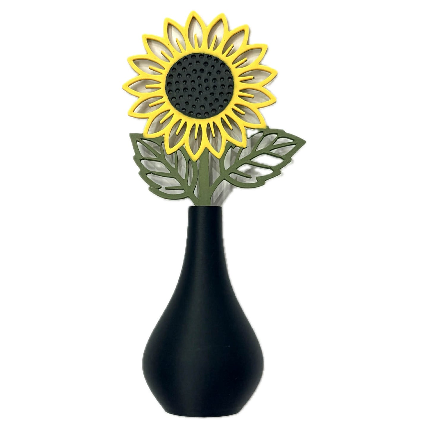 DWAYNSKI.3D - SUNFLOWER - MAGNETIC BUD VASE WITH PRINTED FLOWER STEM
