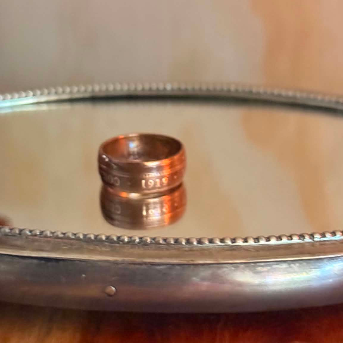 MOLLY MADE - 1919 Australian Half Penny Ring