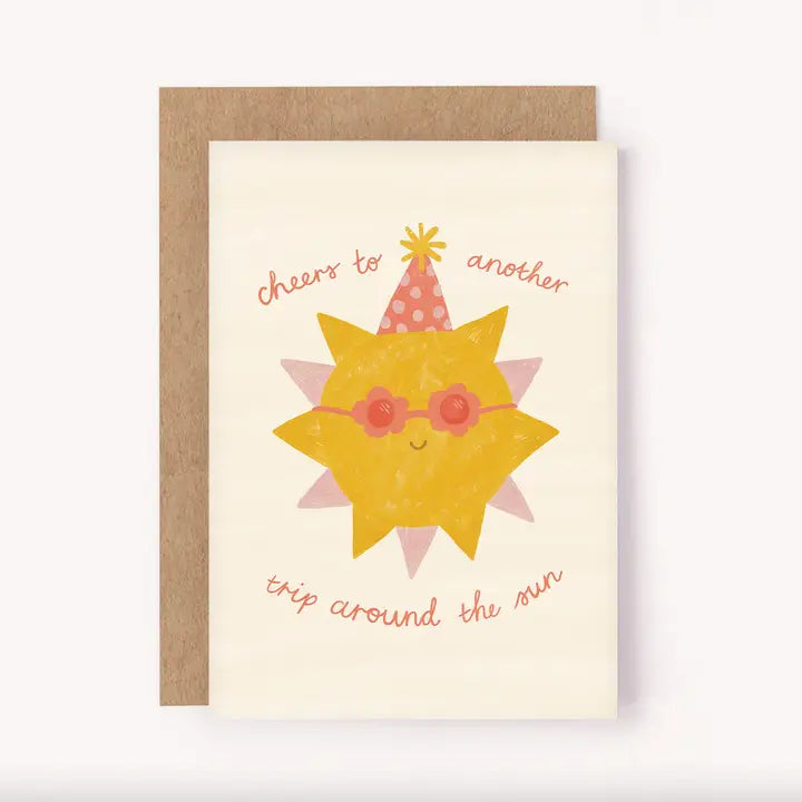 LAUREN SISSONS STUDIO- "Trip Around the Sun" Birthday Card