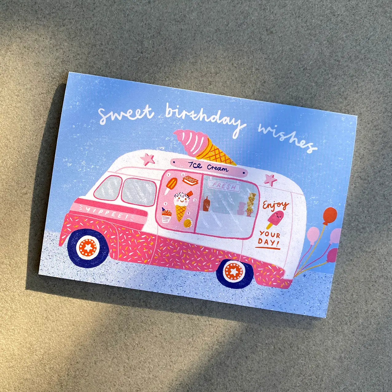 LAUREN SISSONS STUDIO- "Sweet Birthday Wishes" - Blank Greeting Card