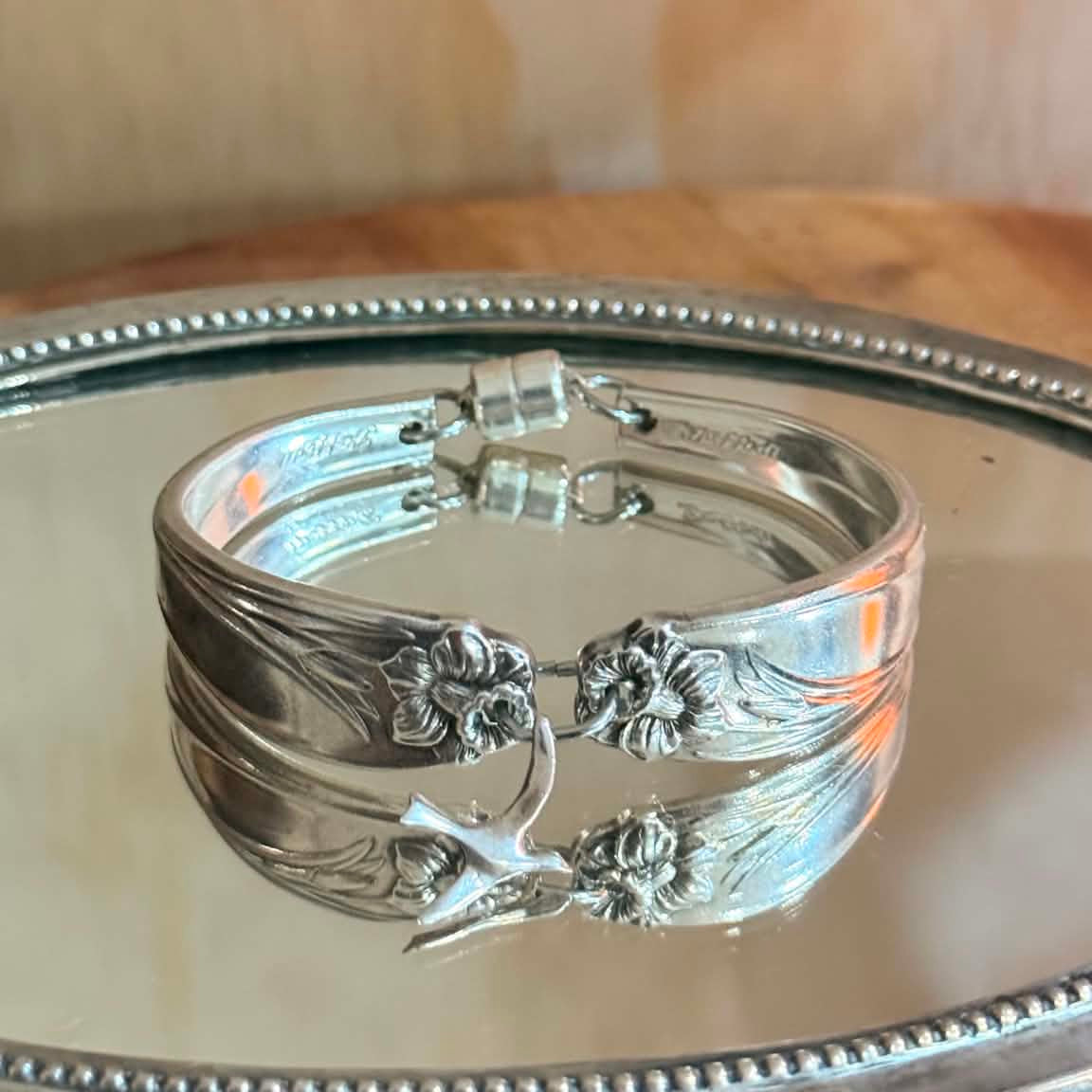MOLLY MADE- Vintage 'Daffodil' Silverware Bracelet