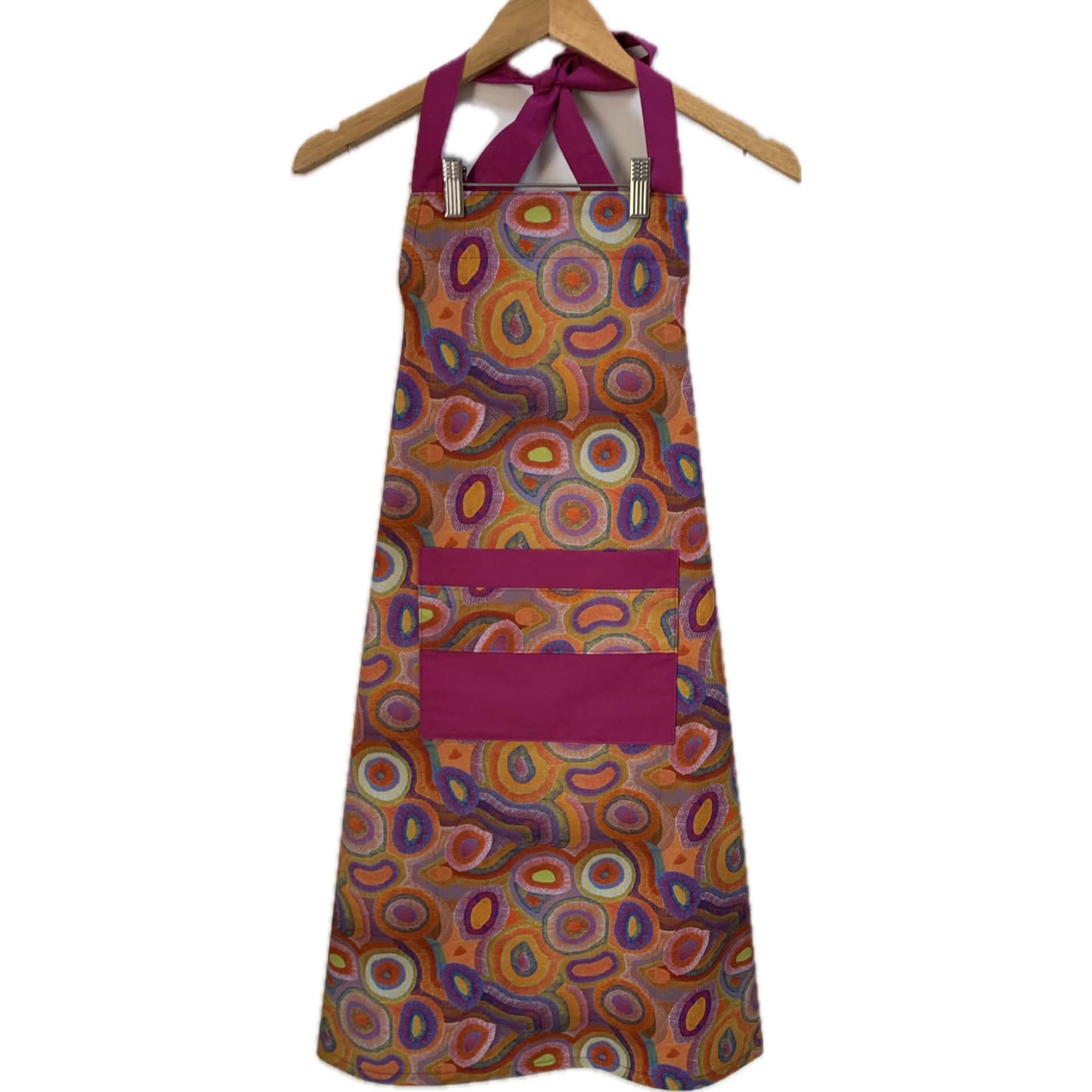MUMMA WHOOPEE - "Jukurrpa- Water Dreaming" FABRIC APRON- Warlukurlangu Fabric