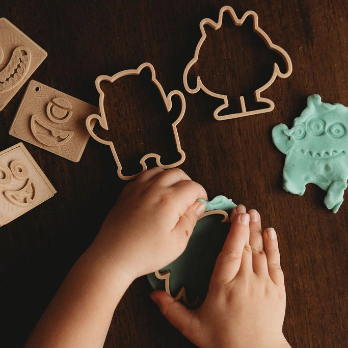 KINFOLK PANTRY- Monster Stamp Play Bundle - Eco Playdough Tools
