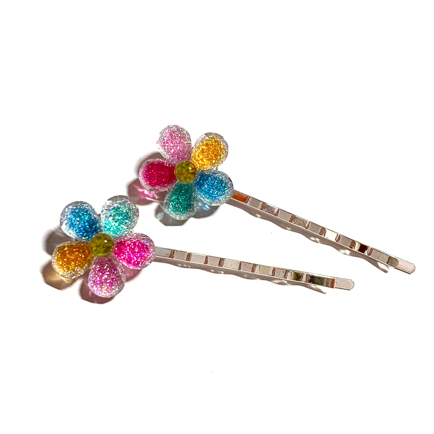 THIS BIRD HAS FLOWN - Rainbow Flowers- Hair Pins