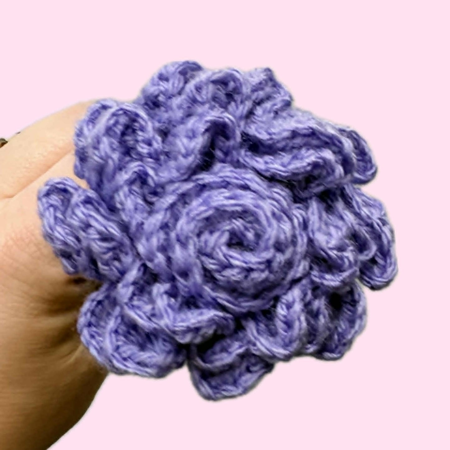 HOOKED BY JEN- Single Flower Purple 2