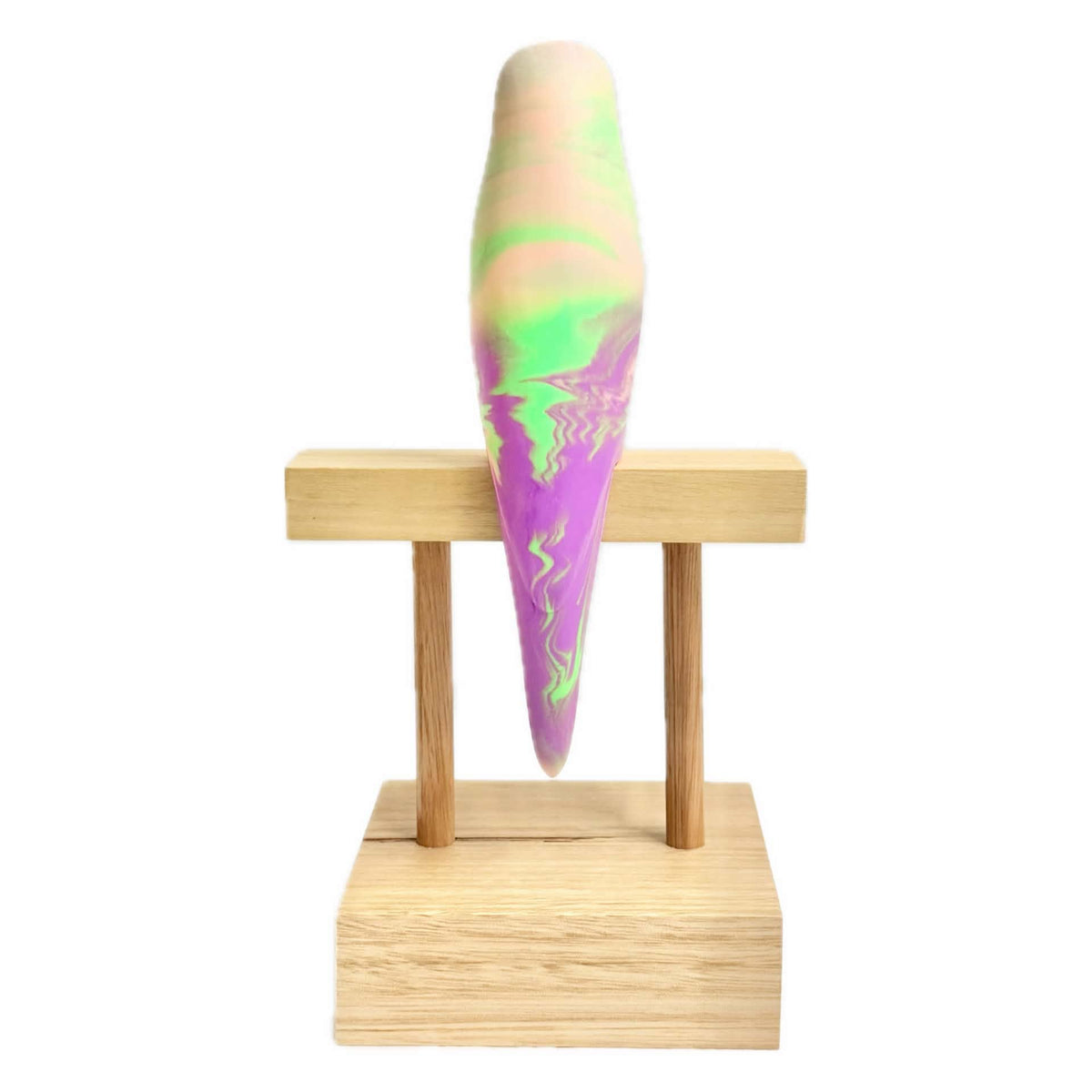 PETE CROMER - RESIN BUDGERIGAR #14 BUBBLEGUM COLOURFUL SWIRL