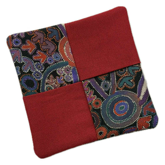 MUMMA WHOOPEE- SINGLE WINE GLASS SLIPPER/COASTERS- Warlu Dreaming & Scarlet