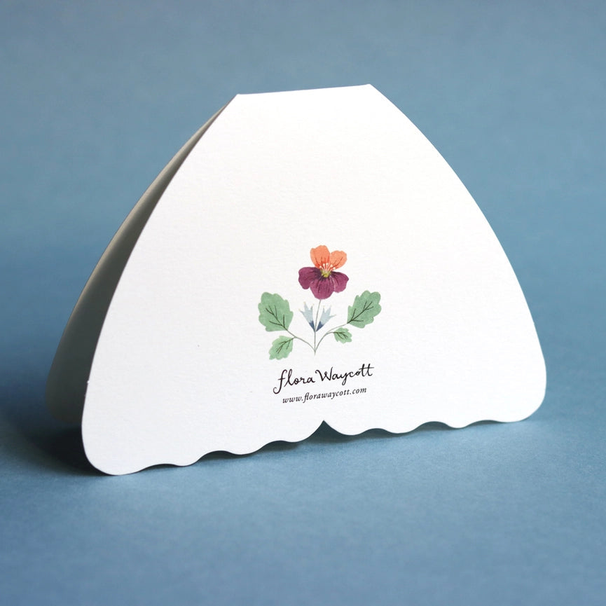 FLORA WAYCOTT - "Brown Moth" Shaped Greeting Card