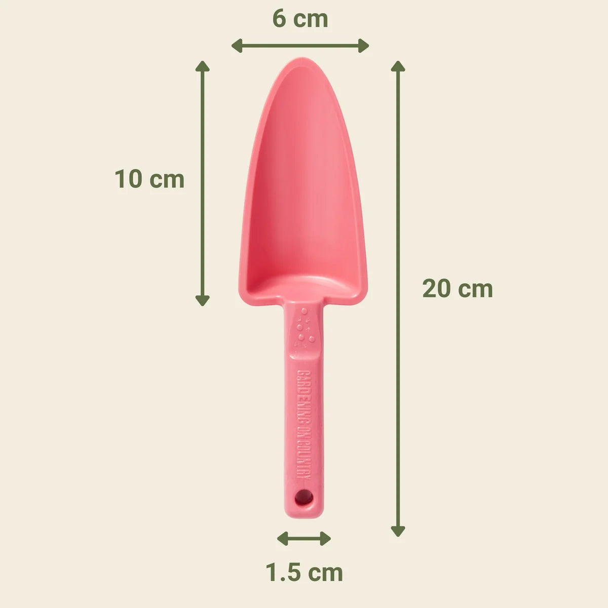 GARDENING ON COUNTRY - Joey Kids Trowel Kakadu Green – Recycled Plastic Kids Garden & Beach Trowel