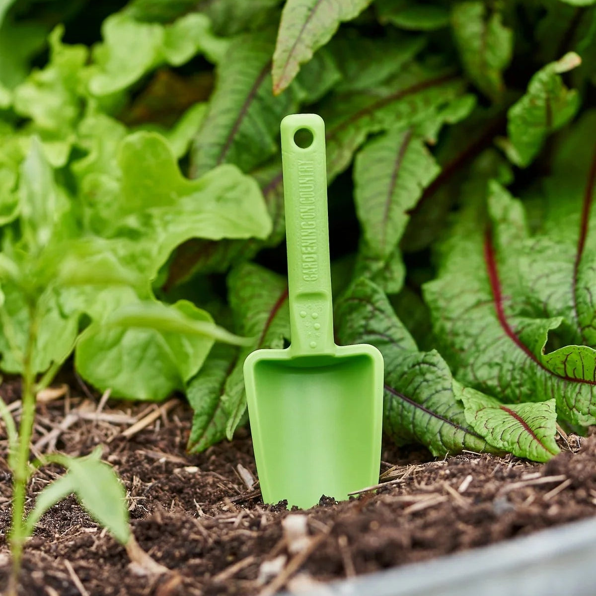 GARDENING ON COUNTRY - Joey Kids Trowel Kakadu Green – Recycled Plastic Kids Garden & Beach Trowel