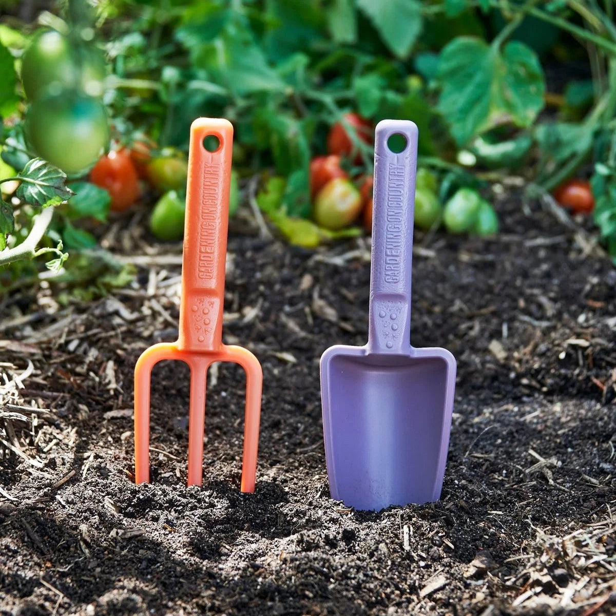 GARDENING ON COUNTRY - Chicky Kids Garden Fork Kakadu Green — Recycled Plastic, Australian Made