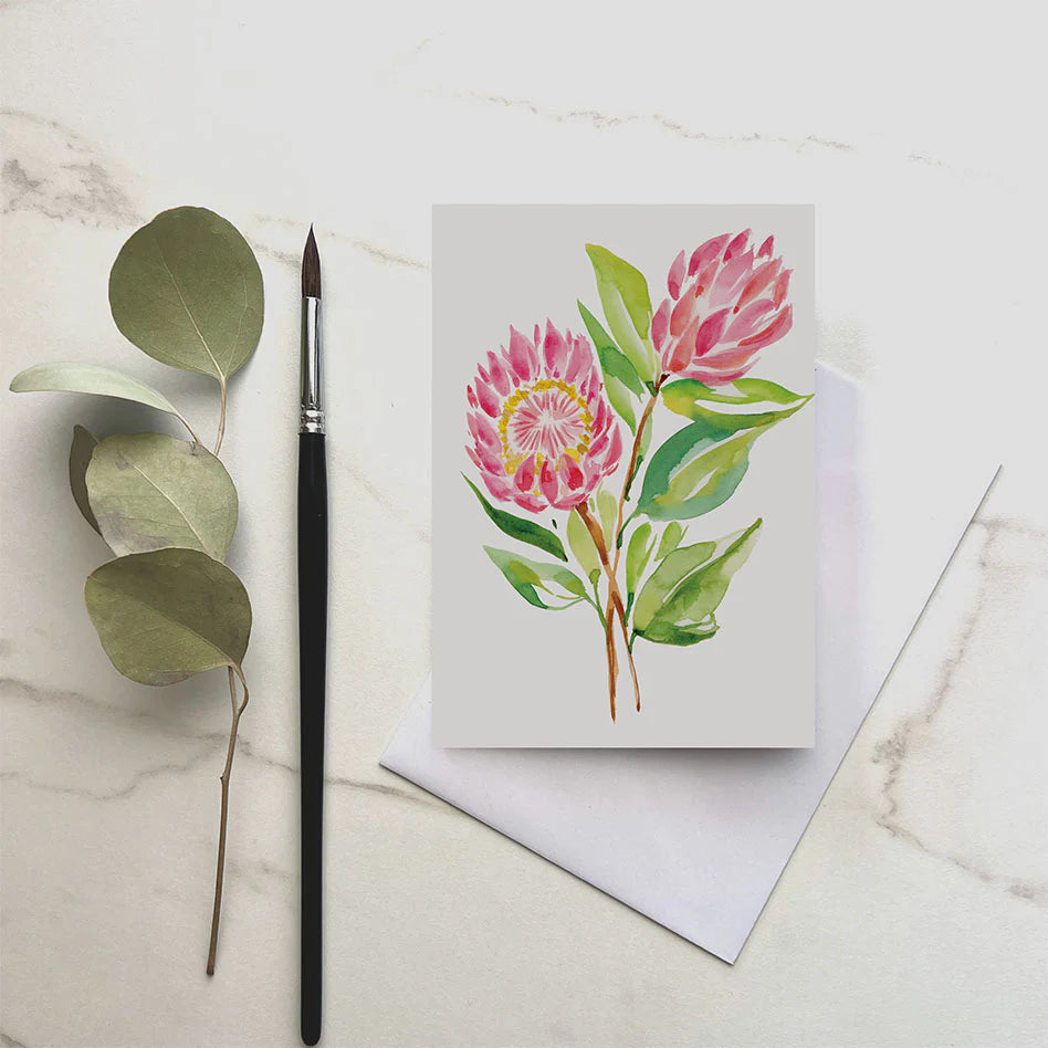 ESZTER'S CREATIONS- "Protea"- Greeting Card