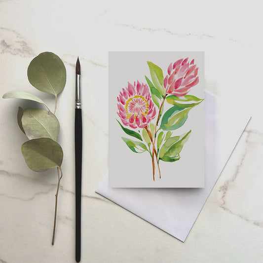 ESZTER'S CREATIONS- "Protea"- Greeting Card