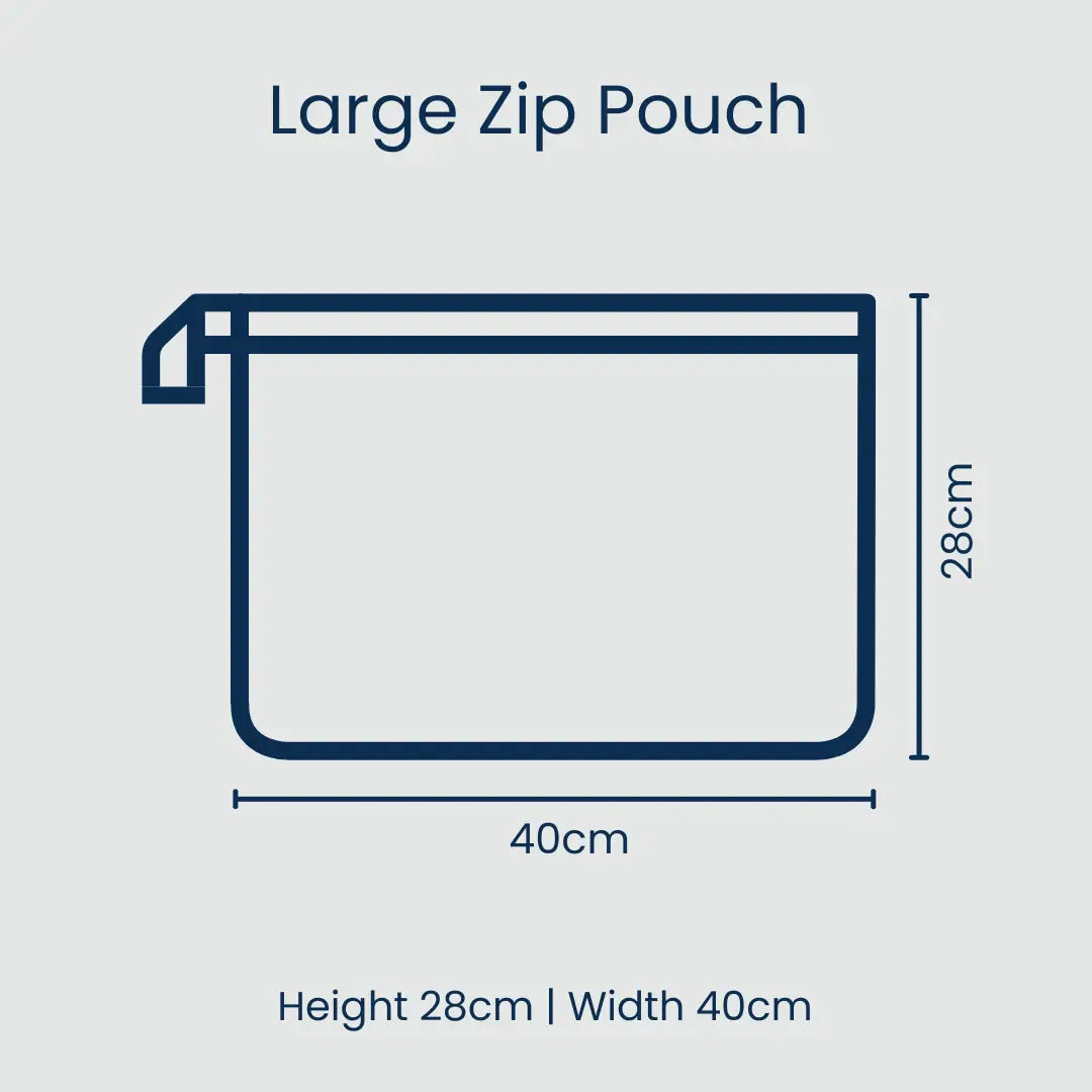PROJECT TEN - "Coral"- LARGE Zip Pouch