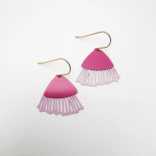 DENZ & CO - Mini Gum Blossom Earrings – Raspberry & Pink - DANGLE EARRINGS