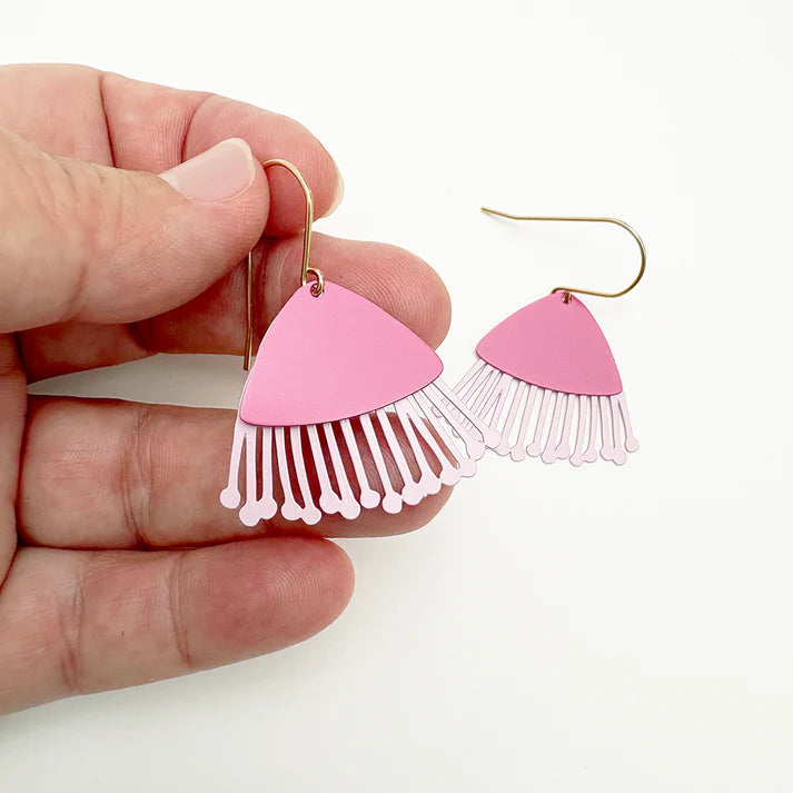 DENZ & CO - Mini Gum Blossom Earrings – Raspberry & Pink - DANGLE EARRINGS