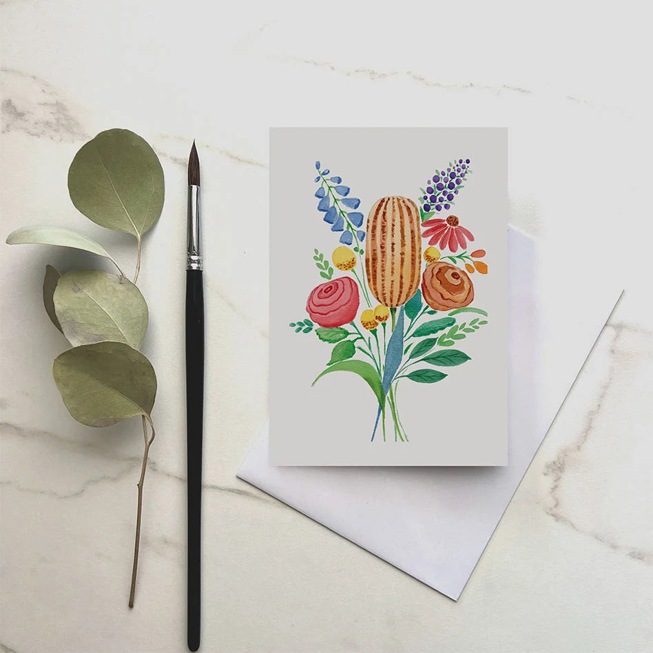 ESZTER'S CREATIONS- "Flower Bouquet"- Greeting Card