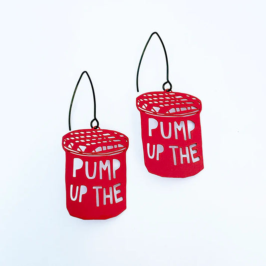 DENZ & CO - Mini Pump Up The Jam earrings in Strawberry Red - DANGLE EARRINGS