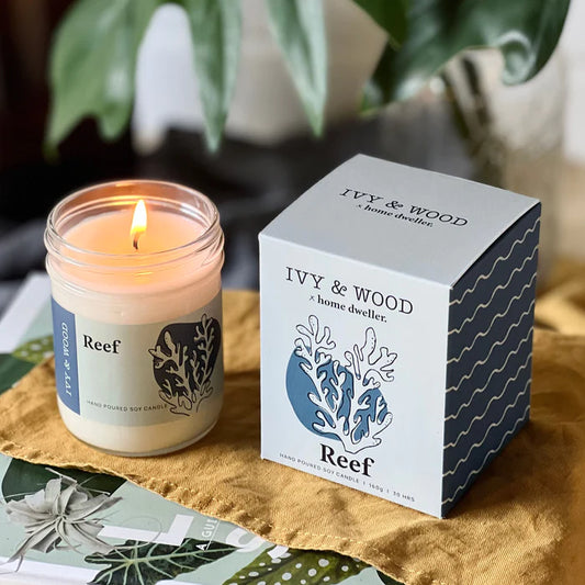 IVY & WOOD - Reef Scented Candle 'Homebody' Collection