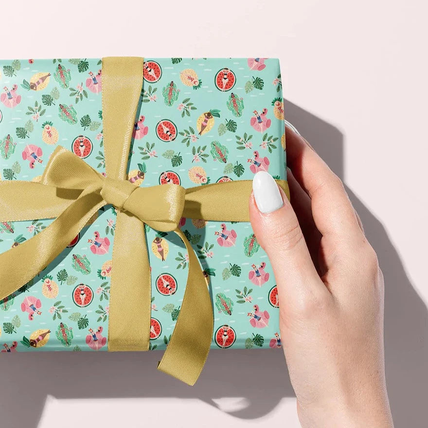 BESPOKE LETTERPRESS - Summer Girls/Miami Double Sided Wrapping Paper