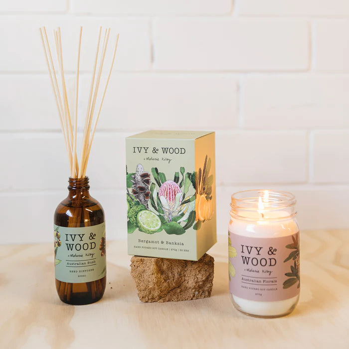 IVY & WOOD - Bergamot & Banksia Reed Diffuser - 'Australiana' Collection
