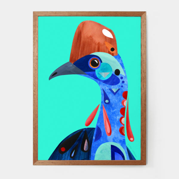 PETE CROMER - CASSOWARY A4 FINE ART PRINT